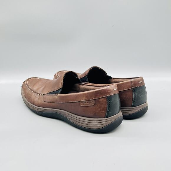 Cole Haan Shoes Mens 11 Brown Leather Slip On Loafers Casual Comfort Walking main image 5